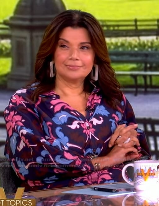Ana's floral print dress on The View