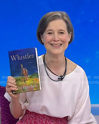 Ann Patchett's pink floral skirt on Today