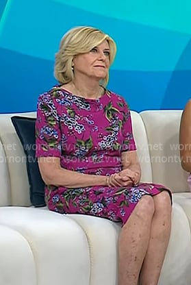 Anne Thompson's pink floral dress on Today