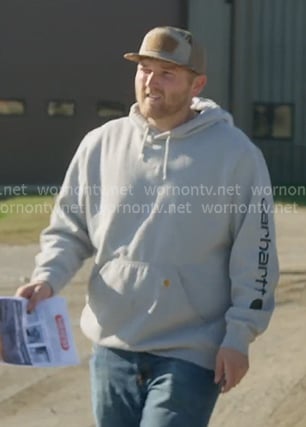Cole's grey hoodie on The McBee Dynasty Real American Cowboys