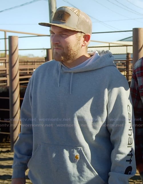 Cole's grey hoodie on The McBee Dynasty Real American Cowboys