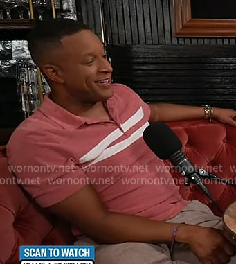 Craig Melvin's red stripe polo on Today