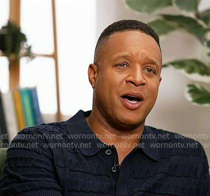 Craig's navy knit polo on Today