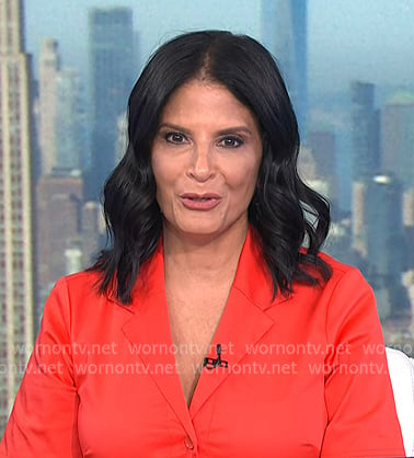 Darlene's red short sleeve shirtdress on Today