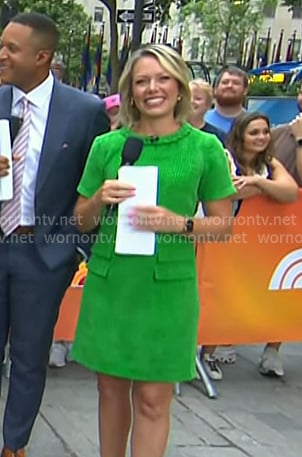 Dylan's green tweed mini dress on Today