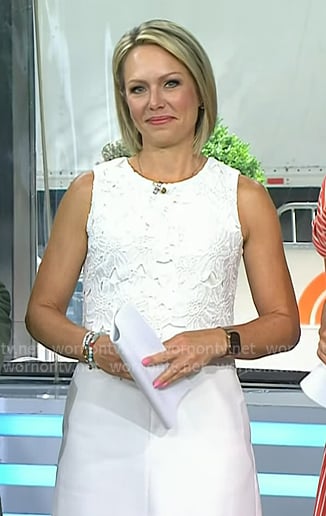 Dylan's white floral lace dress on Today