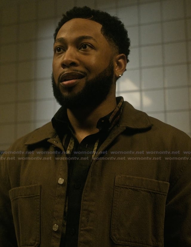 Emmett's brown canvas jacket on The Chi
