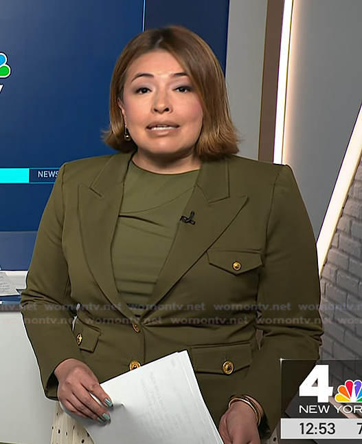 Gilma's green blazer on NBC News Daily