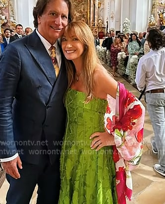 Jane Seymour's green floral strapless dress on Today