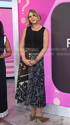 Jenna's bandana print skirt on Today