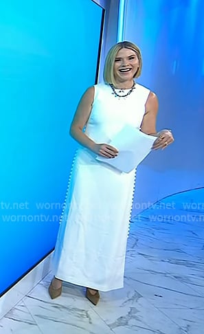 Jenna's white side button dress on Today