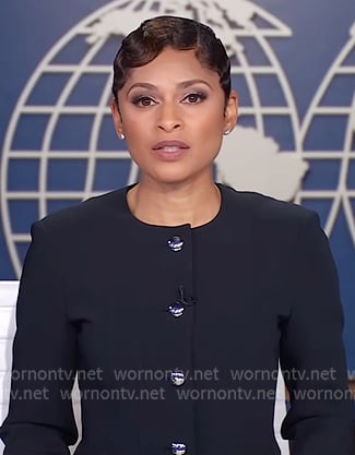 Jericka's black jacket on CBS Evening News