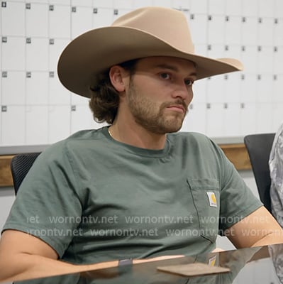 Jesse's logo tee on The McBee Dynasty Real American Cowboys