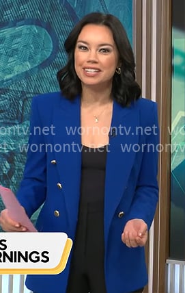 Jo Ling Kent's blue blazer on CBS Mornings