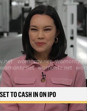 Jo Ling Kent's pink cardigan on CBS Mornings