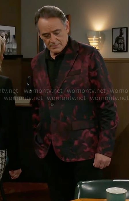 Joe's red floral jacket on Beyond the Gates