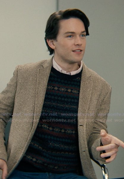 Josh's fairisle sweater on Not Suitable For Work