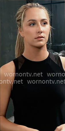 Josslyn's black tank top on General Hospital