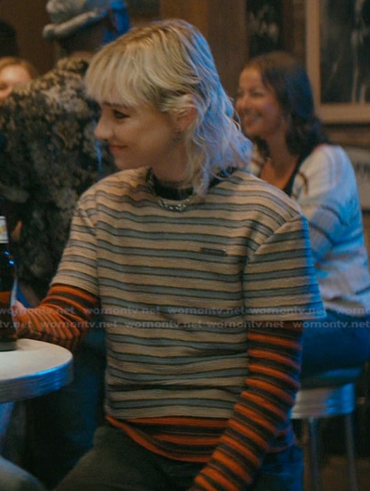 Jules's striped layered long sleeve tee on Off Campus