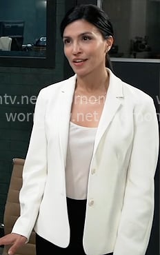 Justine's white blazer on General Hospital