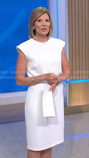 Kate's white cap sleeve sheath dress on NBC News Daily
