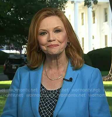 Kelly O’donnell's blue textured blazer on Today