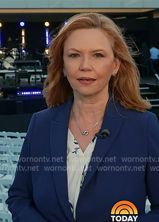 Kelly O’Donnell's white floral blouse on Today