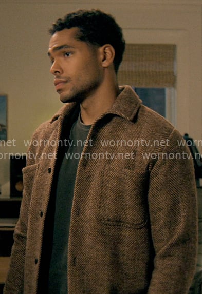 Kel's chevron jacket on Not Suitable For Work