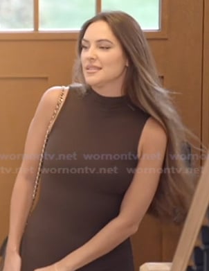 Kelsey's brown mini dress on The Real Housewives of Rhode Island
