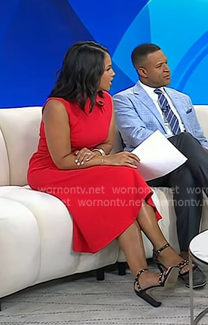 Laura's black studded sandals on Today