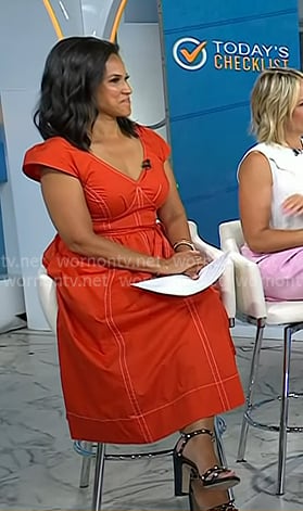 Laura's black studded sandals on Today