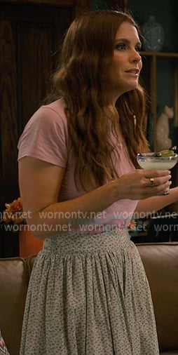 Maddie's green floral skirt on Sweet Magnolias
