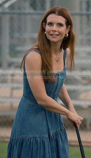 Maddie's high and low denim dress on Sweet Magnolias