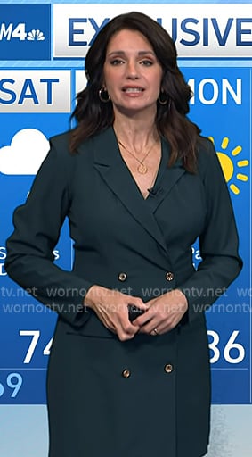 Maria's green blazer dress on Today