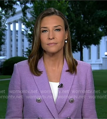 Mary’s lilac double breasted blazer on Good Morning America