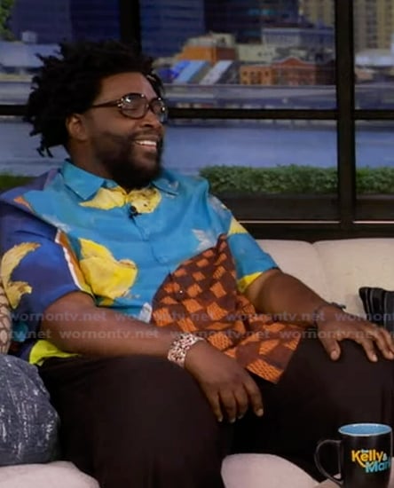 Questlove's printed shirt on Live with Kelly and Mark