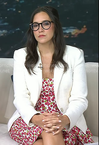Savannah's berry print mini dress on Today