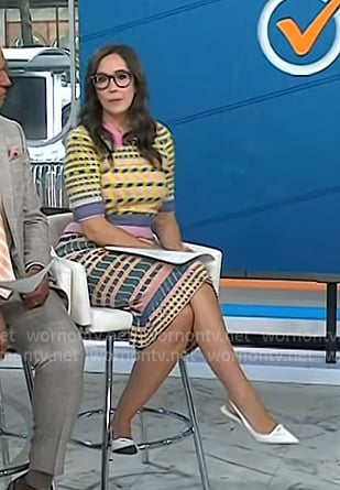 Savannah's white slingback pumps on Today