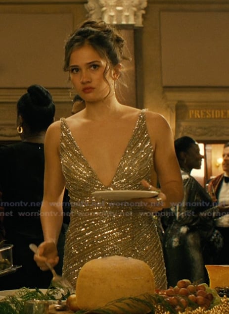 Sequin v-neck dress on Not Suitable For Work