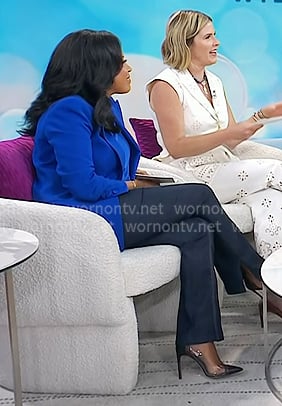 Sheinelle's black pvc patent pumps on Today