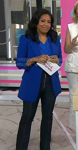 Sheinelle's blue blazer and jeans on Today