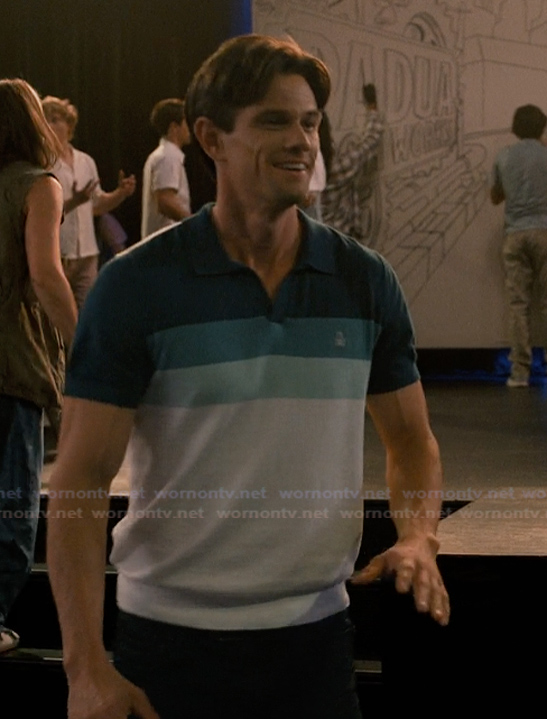 Striped polo shirt on Sweet Magnolias