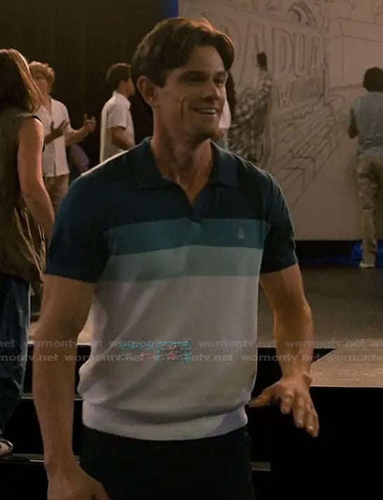 Striped polo shirt on Sweet Magnolias