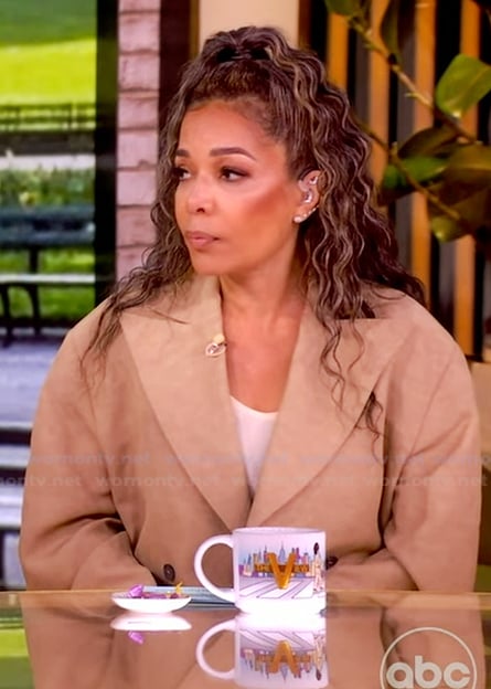 Sunny's beige blazer and pants on The View