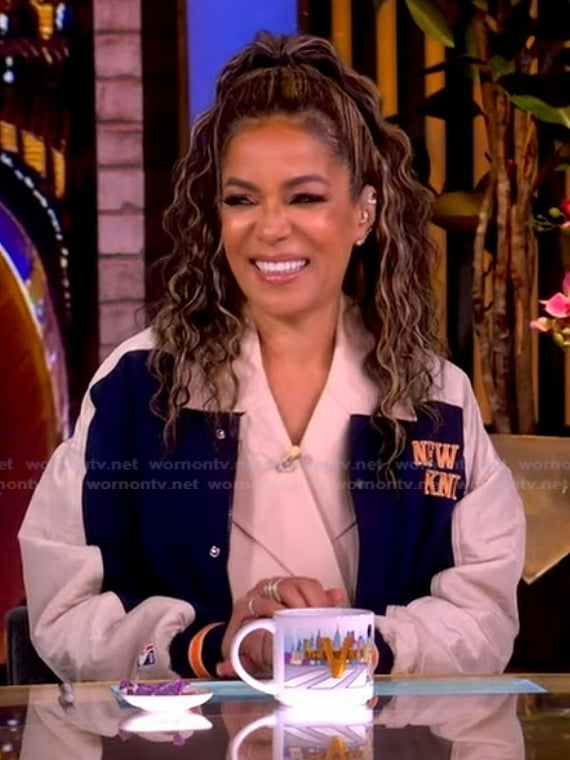 Sunny's two-tone Knicks jacket on The View