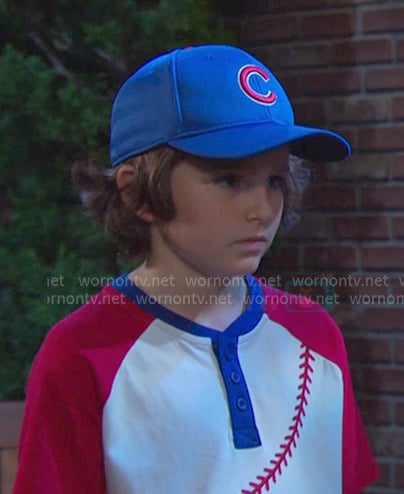 Thomas's basball print tee on Days of our Lives