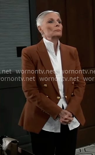 Tracy's brown blazer on General Hospital