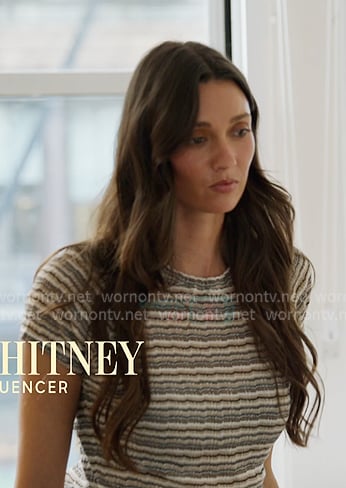 Whitney's ribbed striped tee on In The City