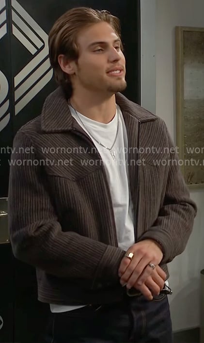 Will's striped jacket on The Bold and the Beautiful