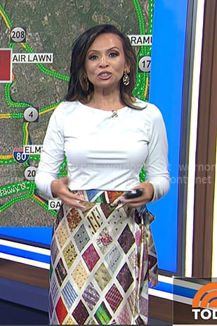 Adelle's diamond print skirt on Today